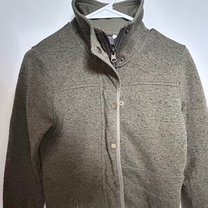 Eddie Bauer Army Green Knit Jacket